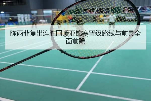 陈雨菲复出连胜回暖亚锦赛晋级路线与前景全面前瞻